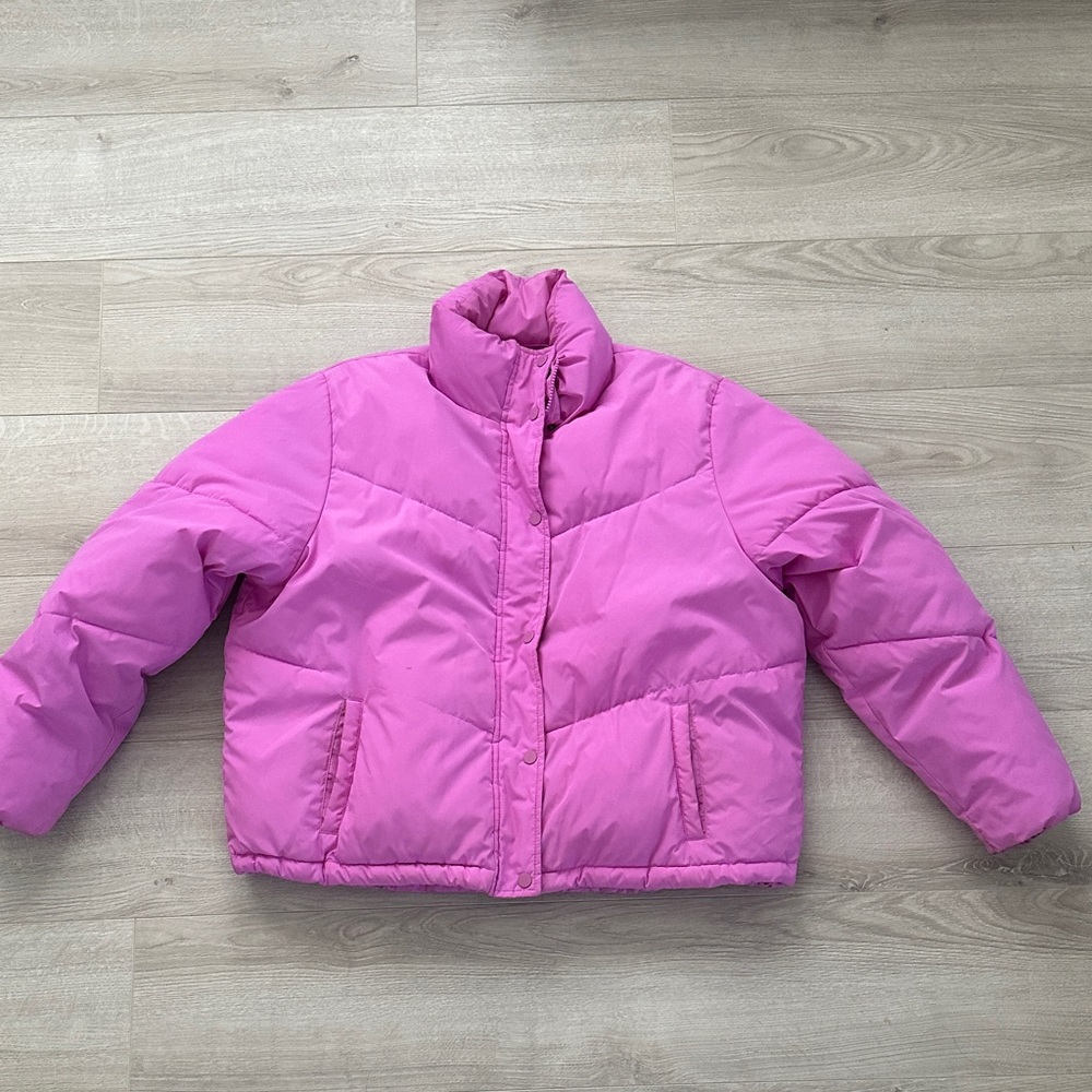 Wild Fable Bold Pink Puffer Jacket